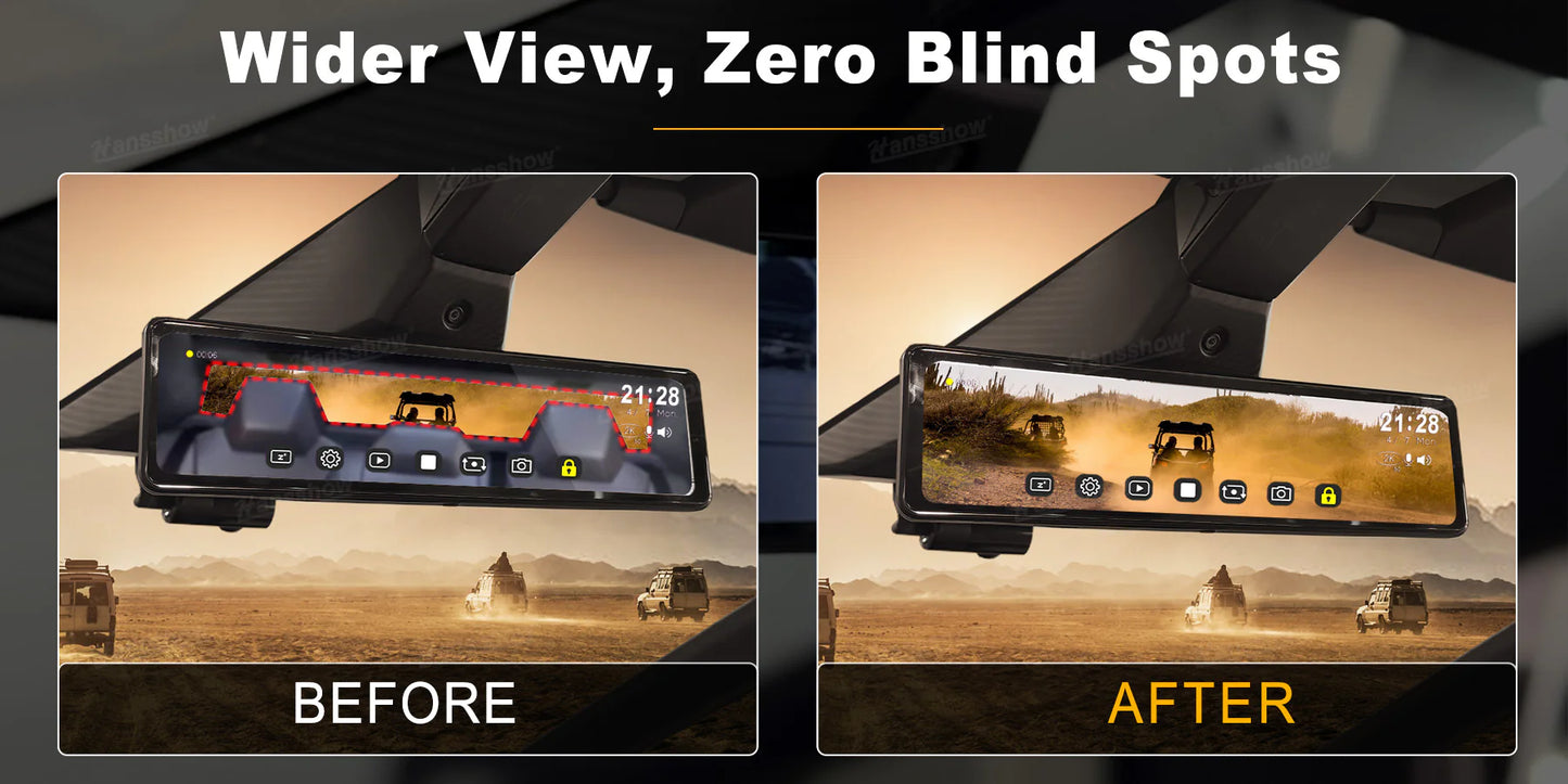 Cybertruck Media Rearview Mirror 11.26 Inch Live Streaming Recorder Dashcam 2.0 for Tesla