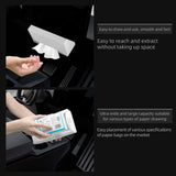 Easy-to-use Tesla Cybertruck silicone tissue holder with space-saving design for various paper bags.
