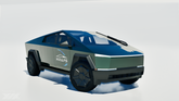 Kit de envoltura precortada para Tesla Cybertruck 2024 en color verde Mamba de metal superbrillante