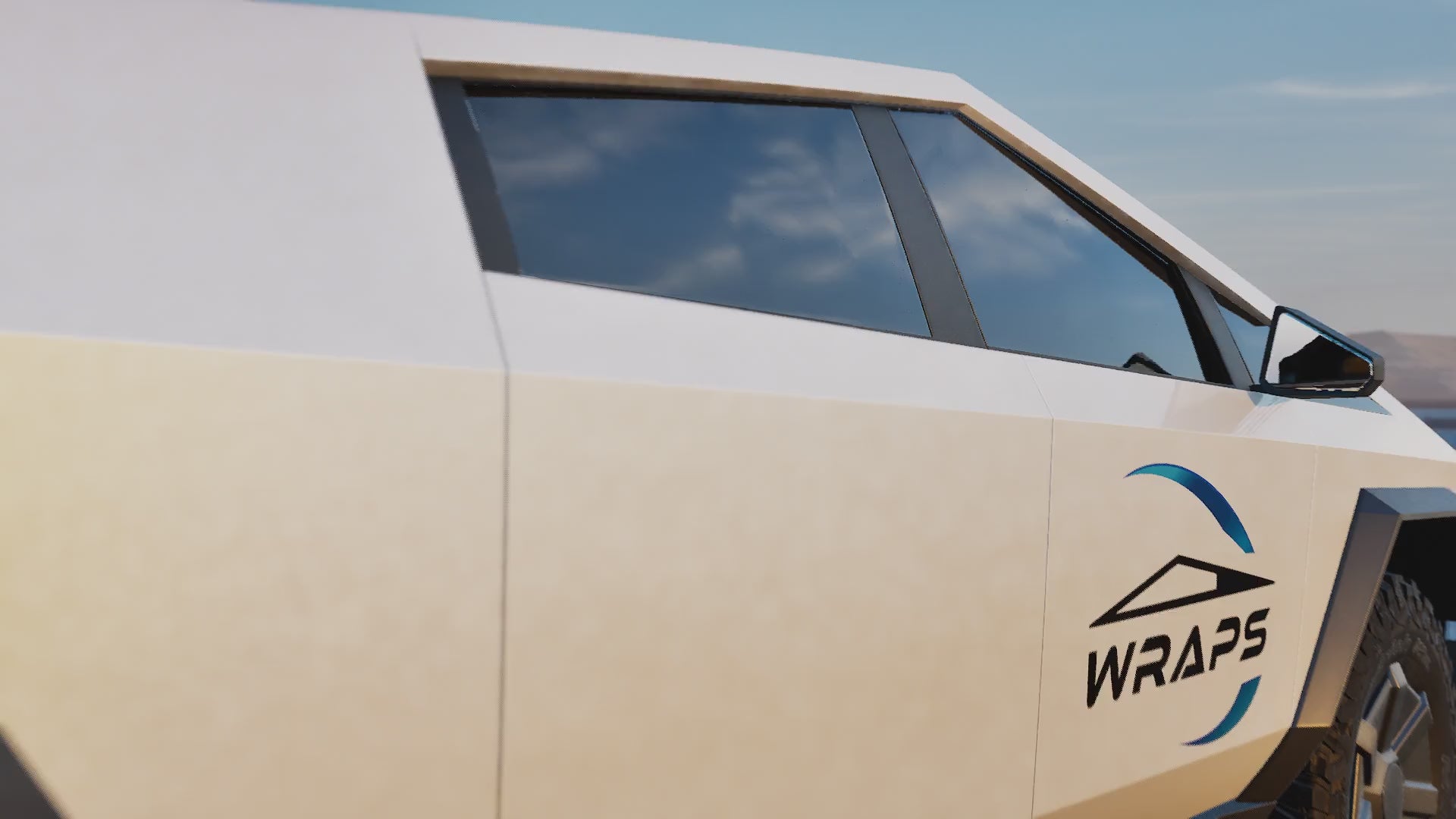 “Chameleon White Gold” Tesla Cybertruck PreCut Wrap Kit PPF