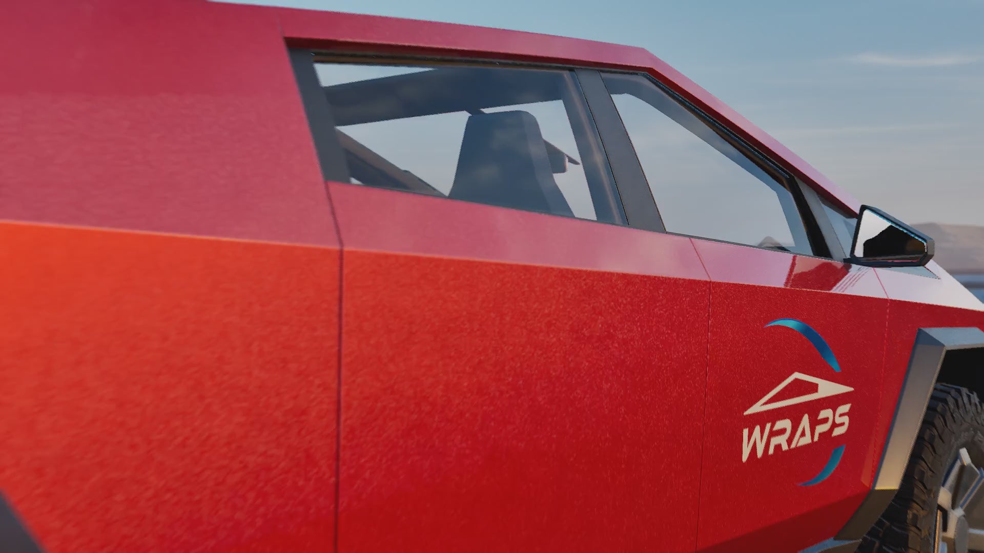 “Maya Red” Tesla Cybertruck  Paint Protection Film PreCut Kit PPF