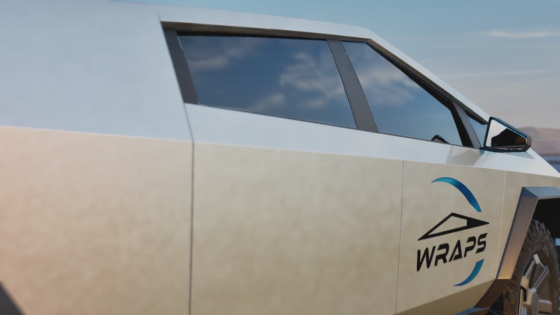 “Chameleon White Red” Tesla Cybertruck  PreCut Wrap Kit PPF