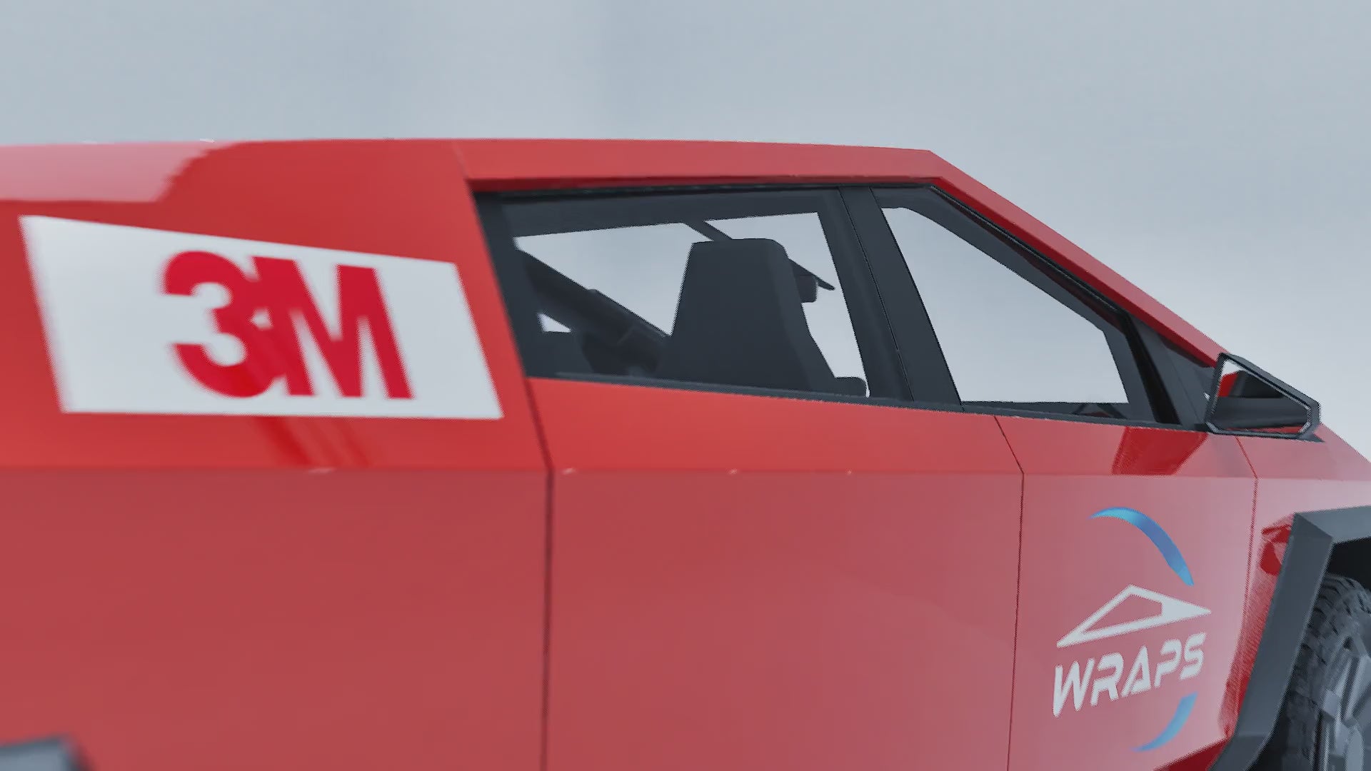 Cybertruck Precut 3M PWF-G43 Gloss Habanero Red