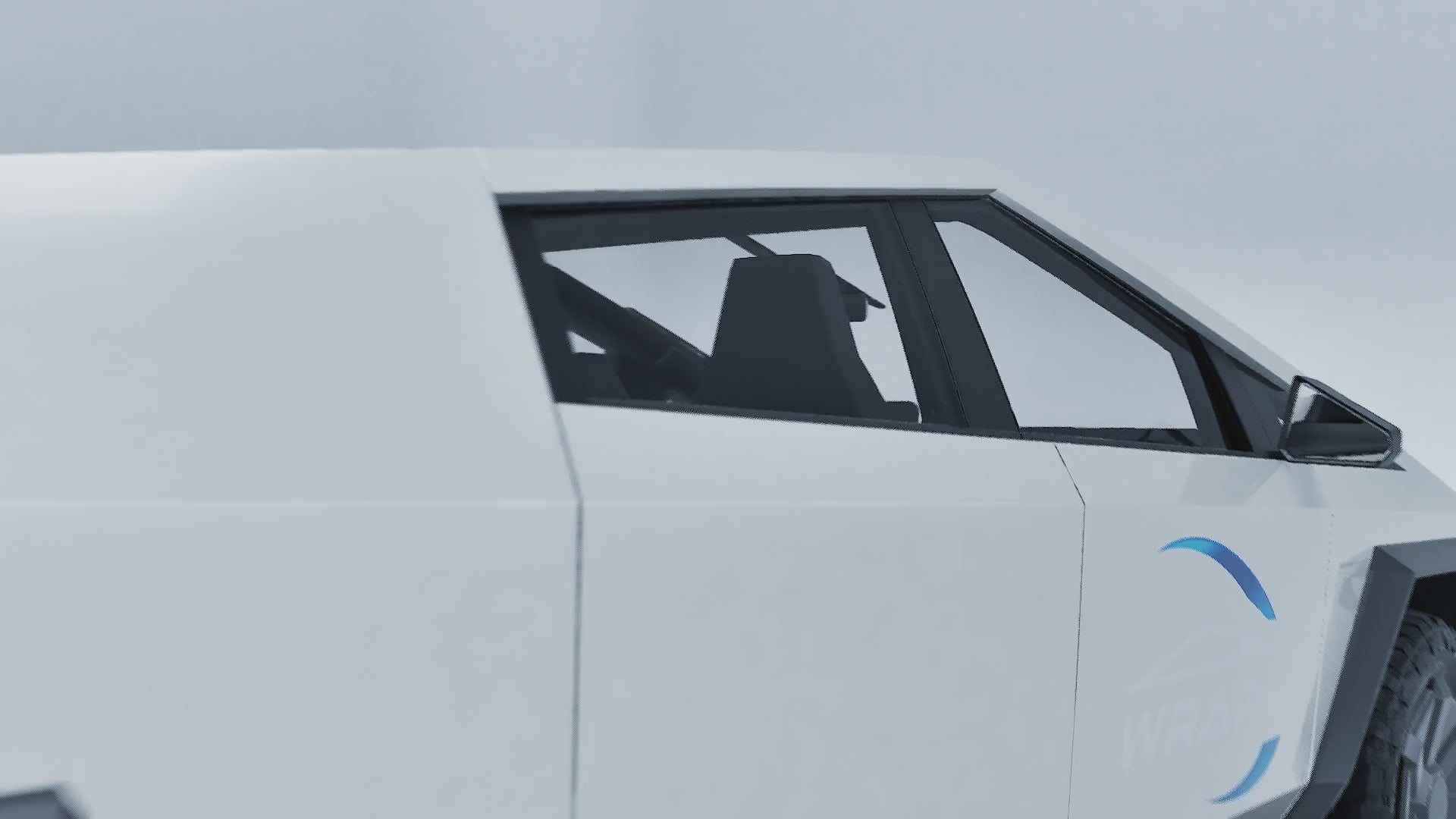 “Super Bright Metal ivory White” Tesla Cybertruck  PreCut Wrap Kit PPF