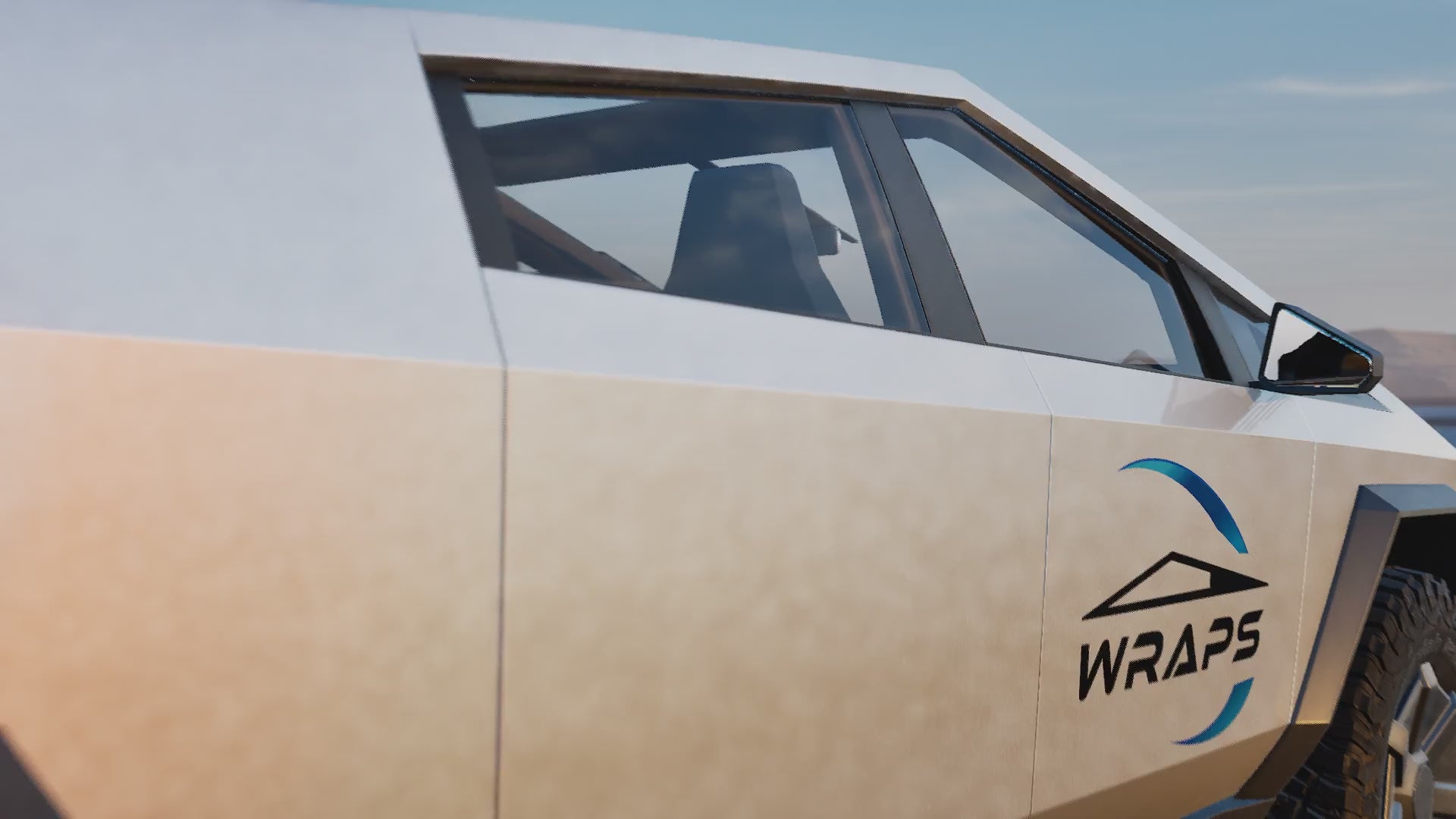 “Colorfullaser White” Tesla Cybertruck  PreCut Wrap Kit PPF