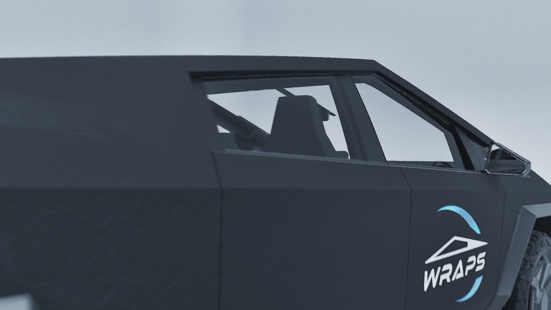 "Metallic Matte Black” Tesla Cybertruck Paint Protection Film PreCut Kit PPF