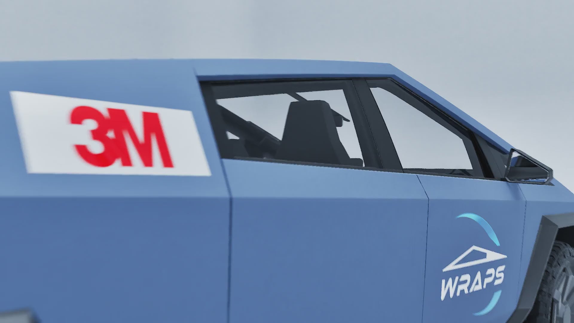 Cybertruck Precut 3M PWF-M87 Matte Moon Rock Blue