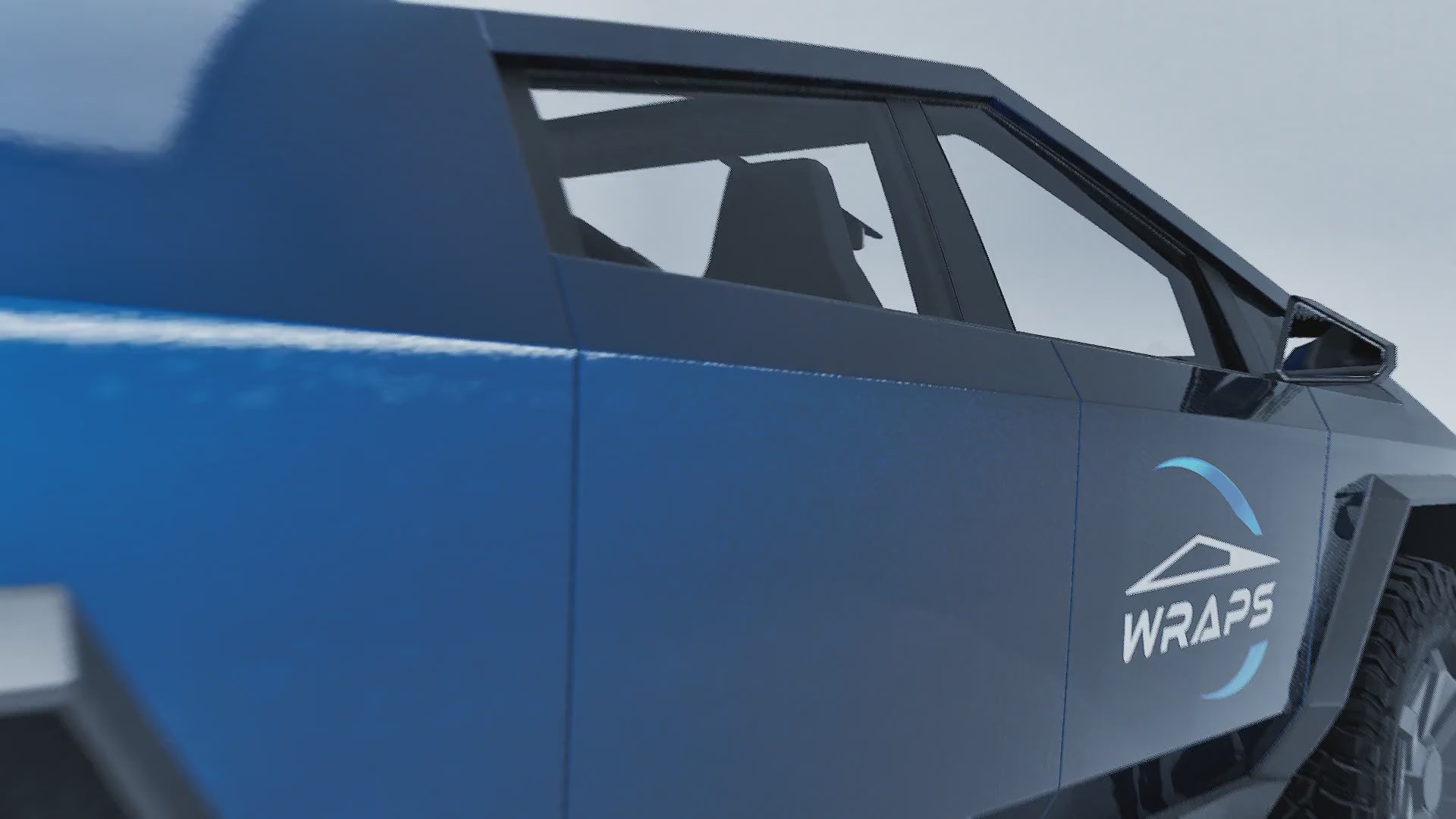 “Tanzanite Blue” Tesla Cybertruck Paint Protection Film PreCut Wrap Kit PPF