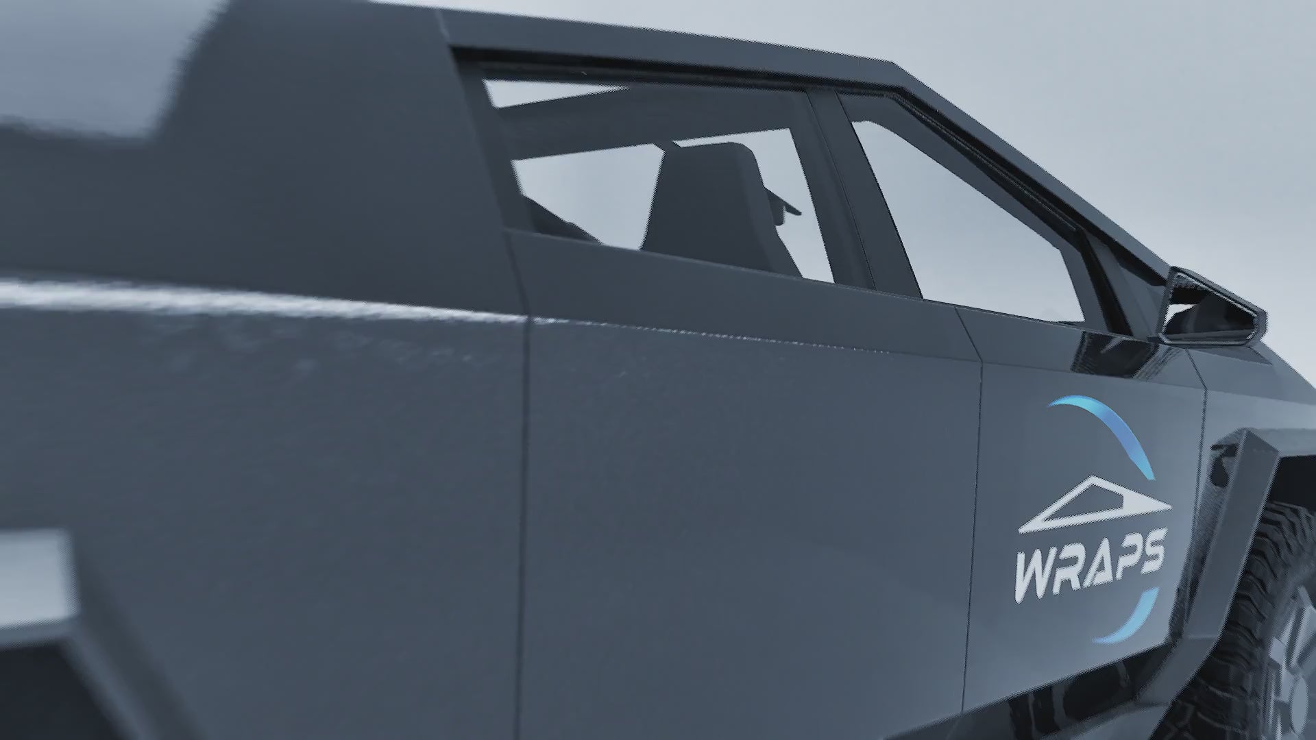 “Phantom Black” Tesla Cybertruck  Paint Protection Film PreCut Wrap Kit PPF