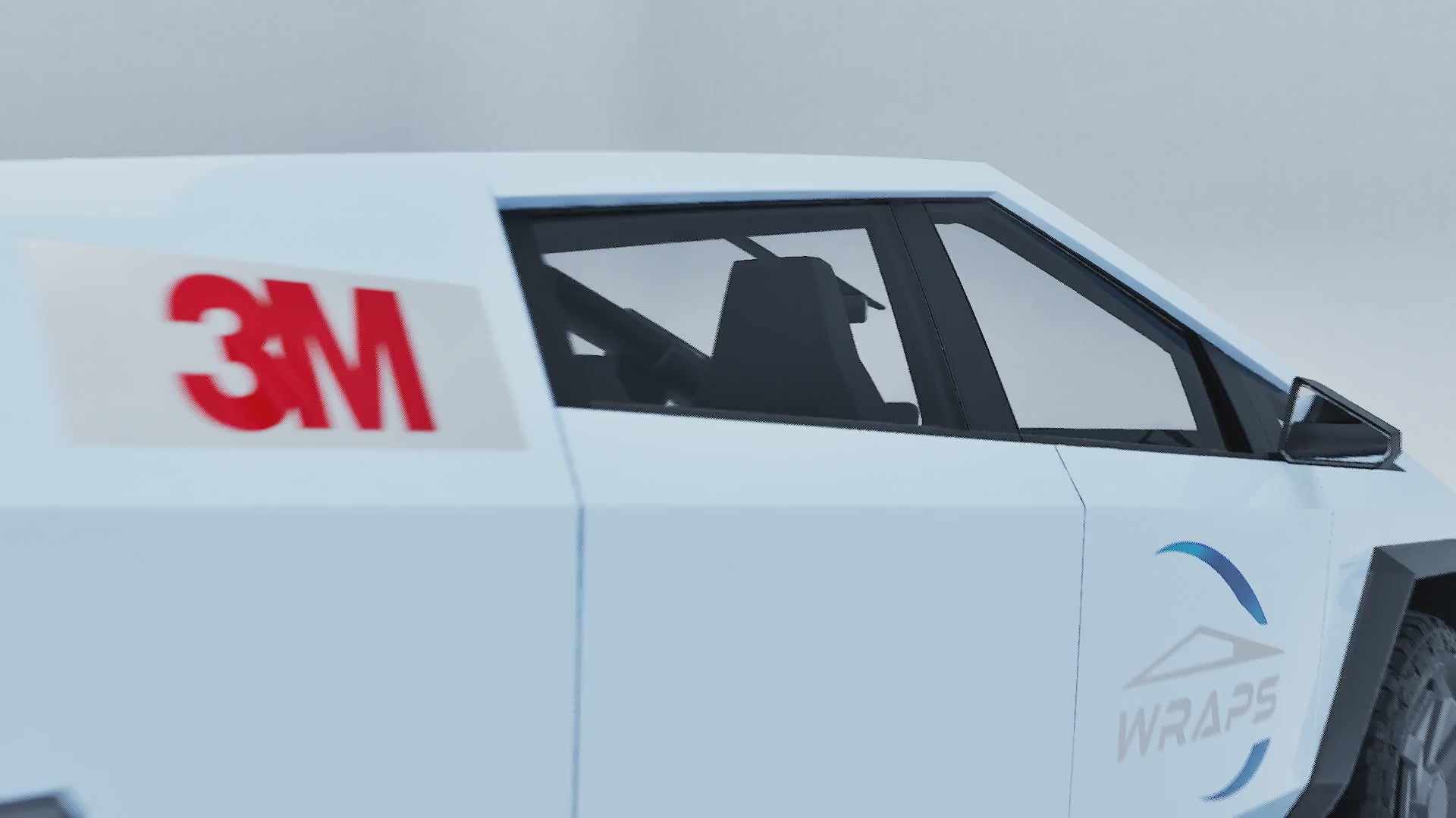 Cybertruck Precut 3M PWF-G117 Gloss Powder Blue