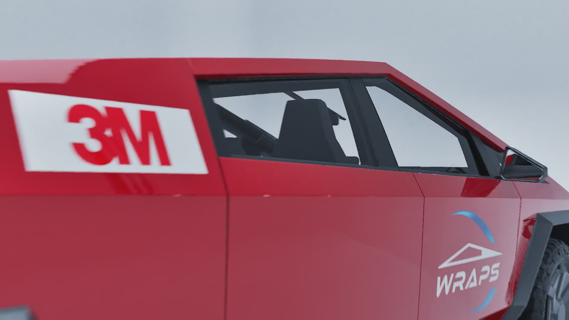Cybertruck Precut 3M PWF-GP233 Gloss Crimson Red