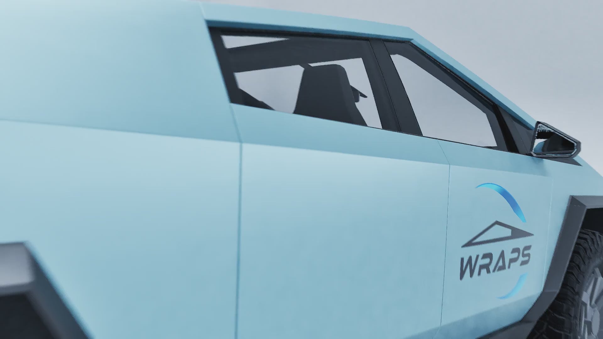 “Glacier Blue” Tesla Cybertruck Paint Protection Film PreCut Kit PPF