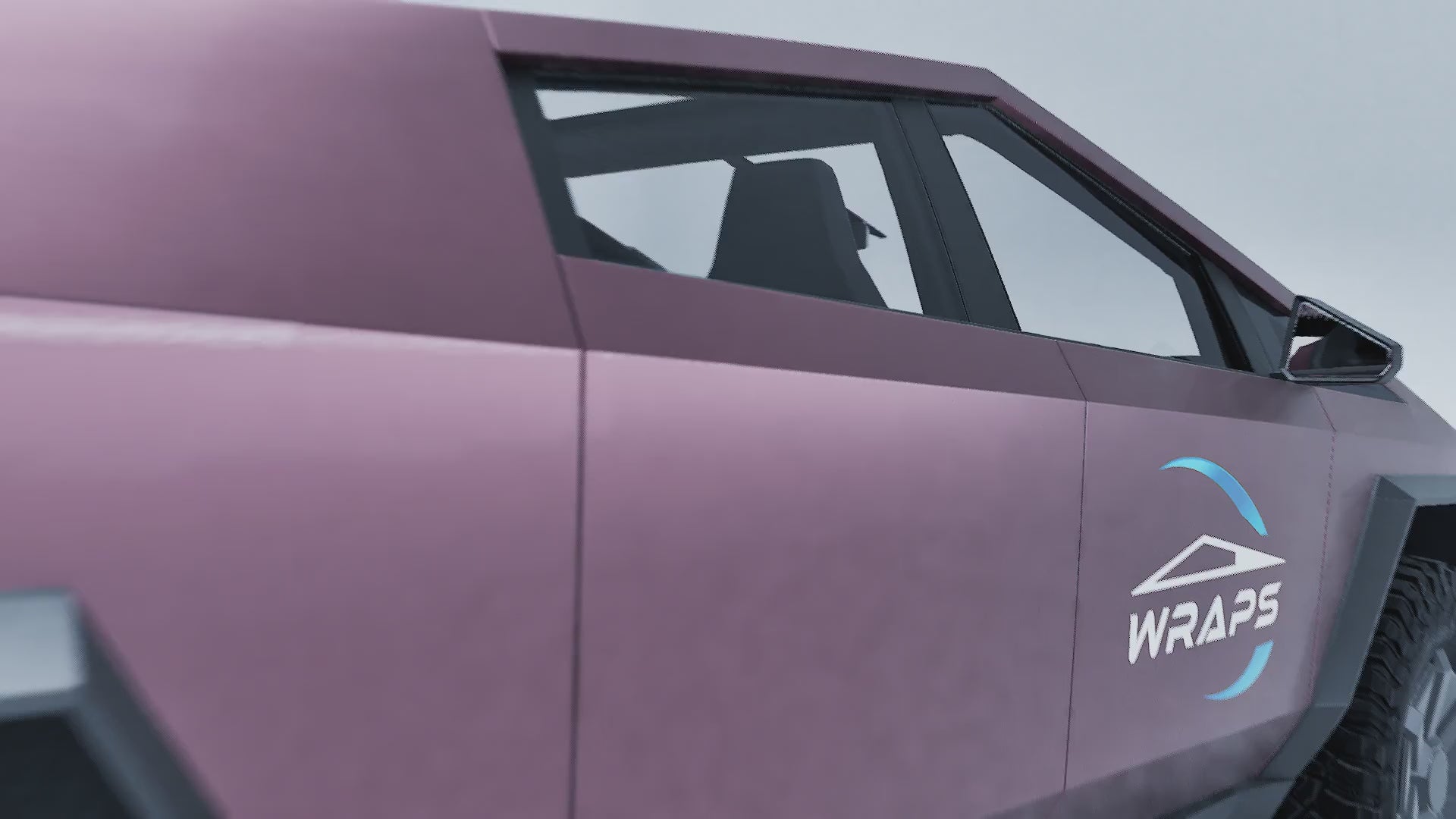“Super Bright Metallic Berry Powder” Tesla Cybertruck 2024 PreCut Wrap Kit PPF
