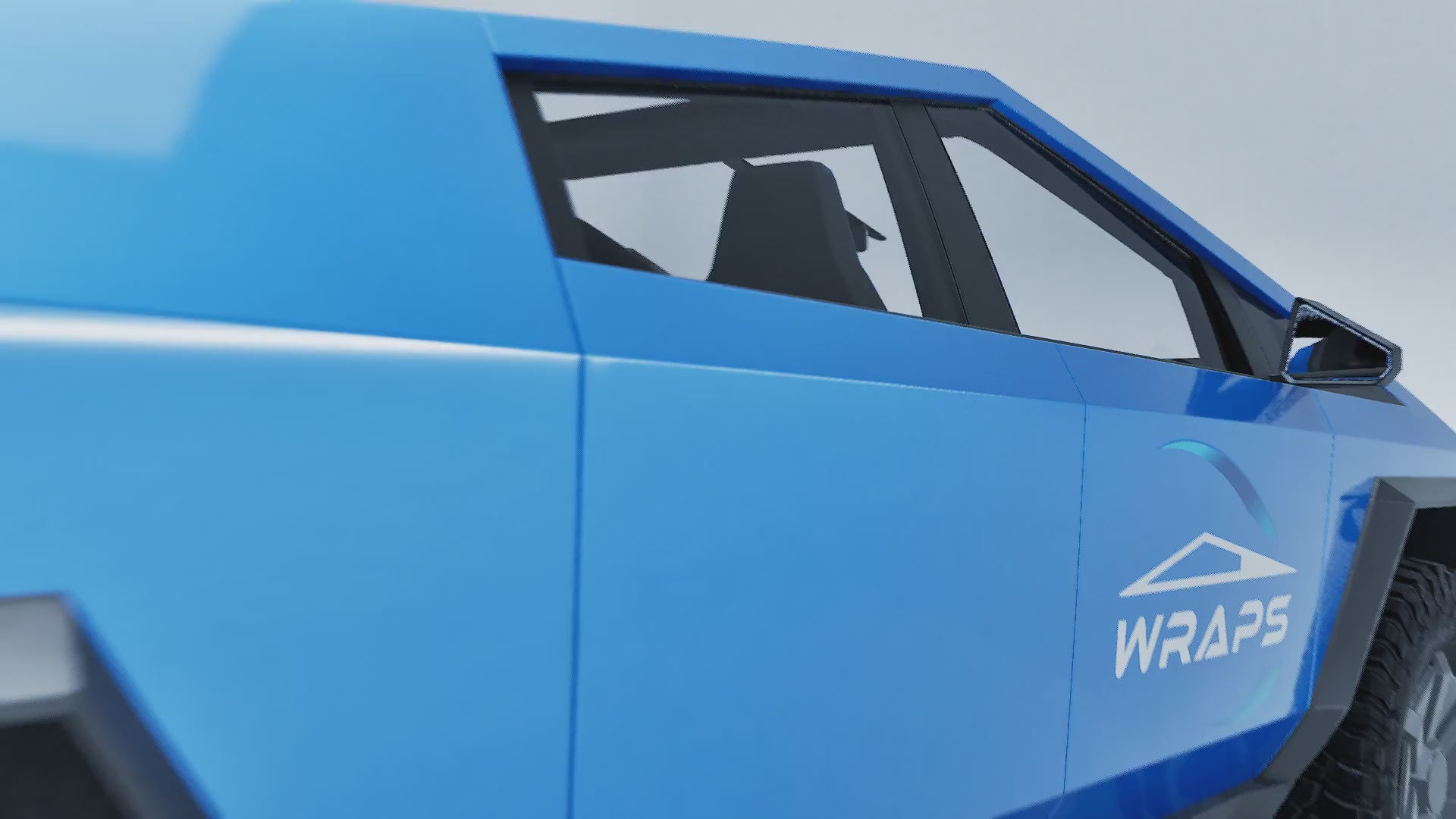 “Iceland Blue” Tesla Cybertruck Paint Protection Film PreCut Wrap Kit PPF