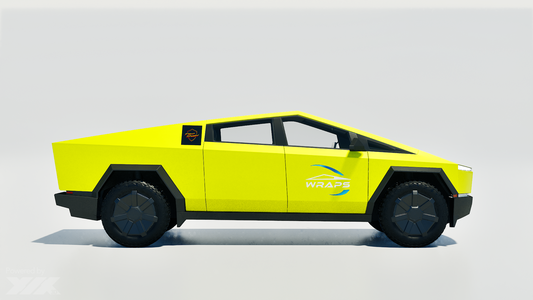 Cybertruck Precut Flexishield CL-03 Highlighter Yellow Wrap