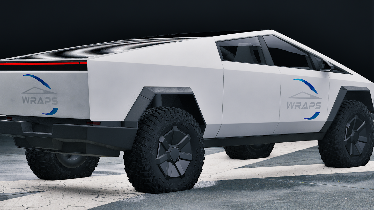 “Matte White” Tesla Cybertruck 2024 PreCut Wrap Kit PPF