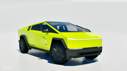 Cybertruck Precut Flexishield CL-04 Acidic Lime Wrap