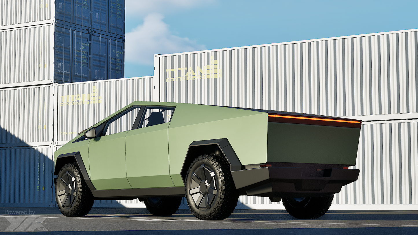 Cybertruck Pre-Cut GSWF PPF Satin Military Olive Green