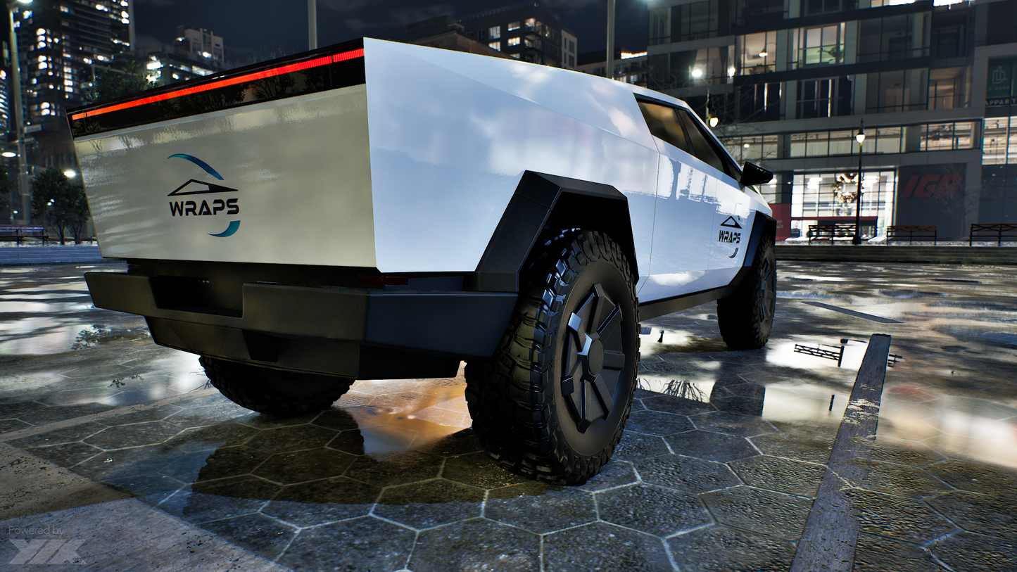 “Piano White” Tesla Cybertruck 2024 PreCut Wrap Kit PPF