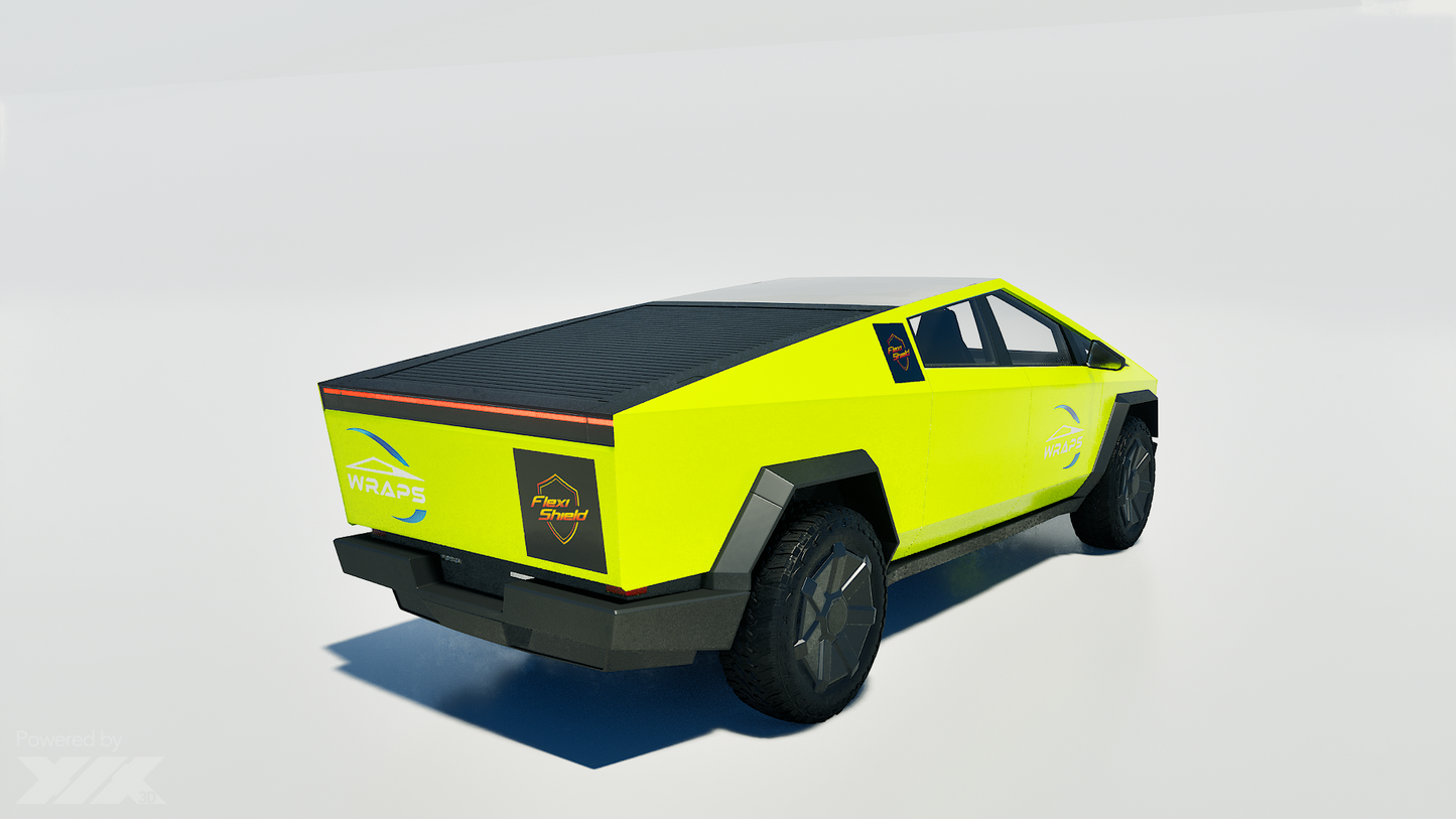 Cybertruck Precut Flexishield CL-04 Acidic Lime Wrap