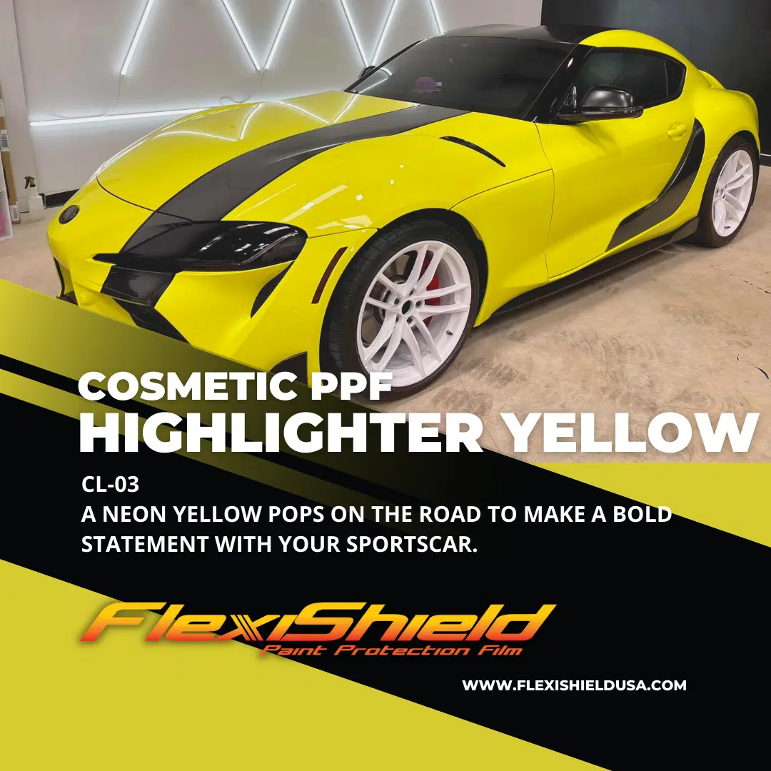 Cybertruck Precut Flexishield CL-03 Highlighter Yellow Wrap