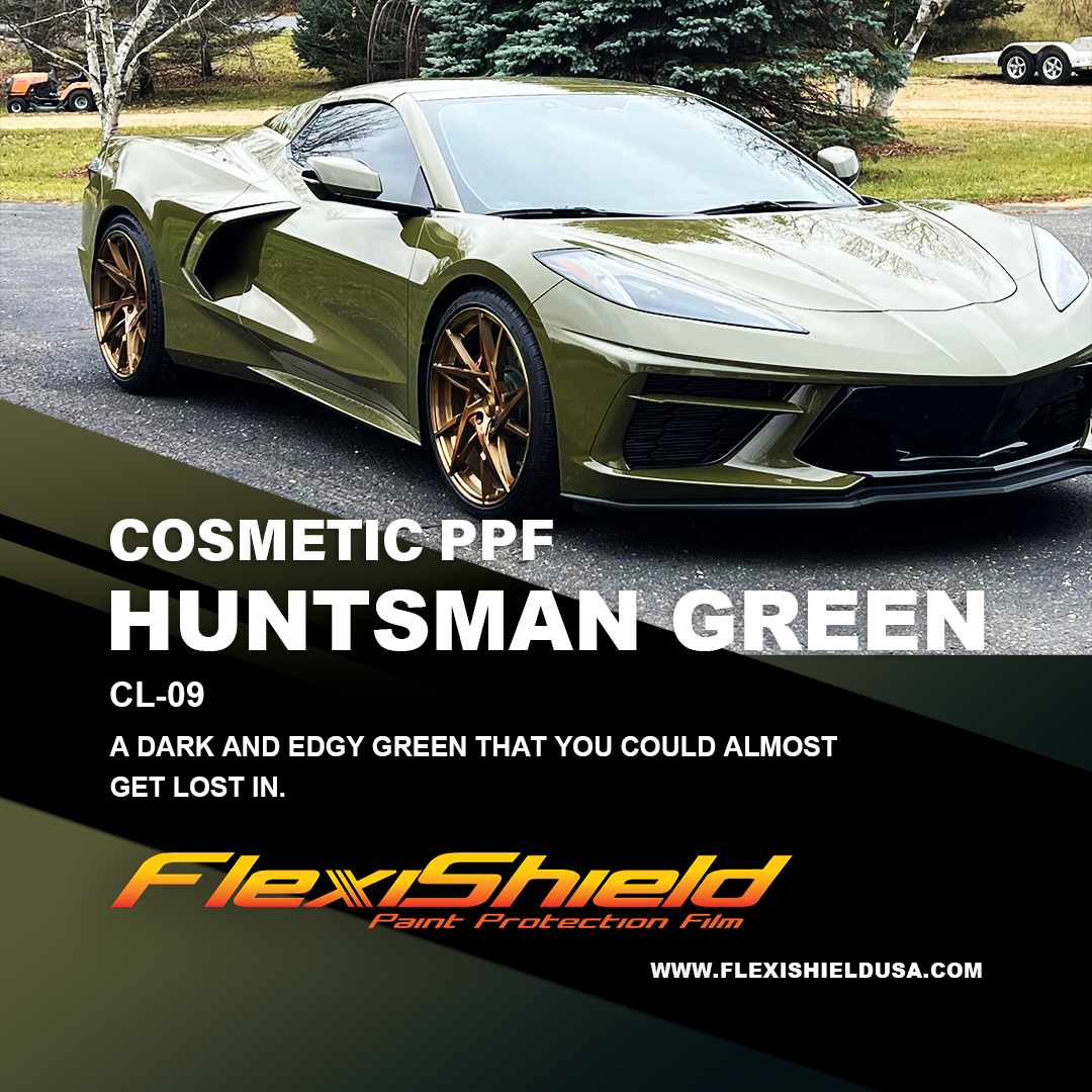 Cybertruck Precut Flexishield CL-09 Huntsman Green Wrap