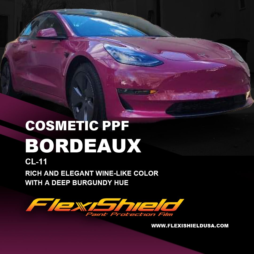 Cybertruck Precut Flexishield CL-11 Bordeaux Wrap