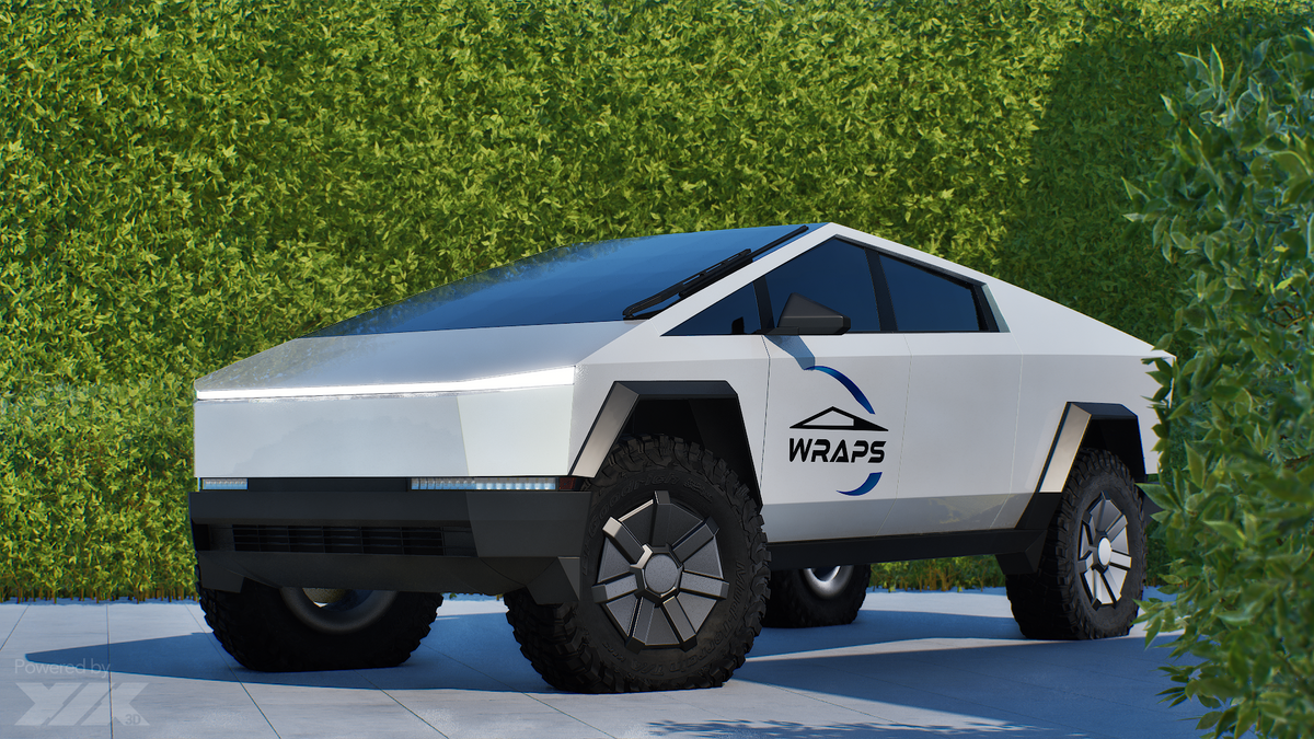 “Chameleon White Gold” Tesla Cybertruck PreCut Wrap Kit PPF
