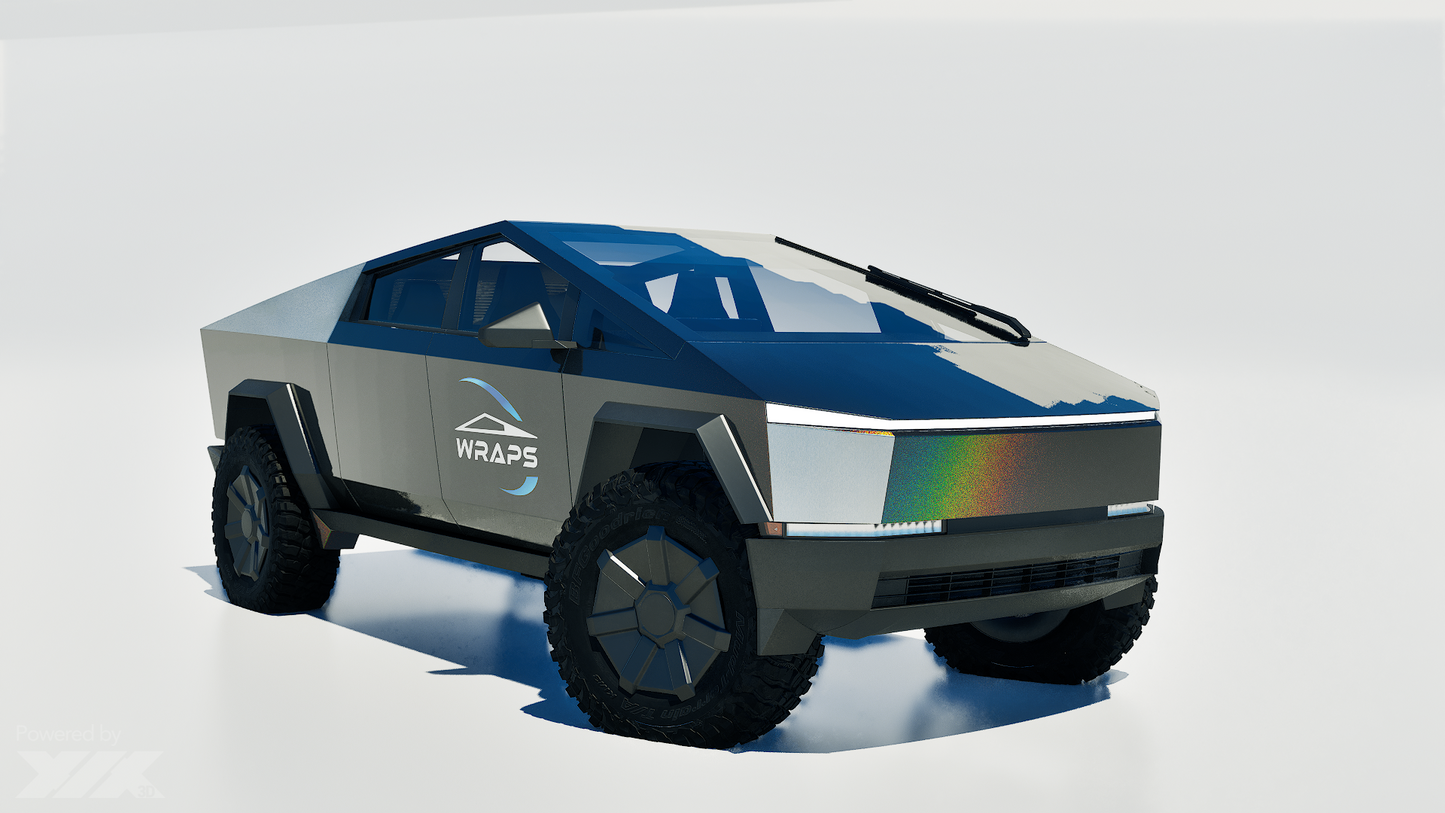 Kit de vinilo precortado para Tesla Cybertruck 2024 en color negro láser colorido 