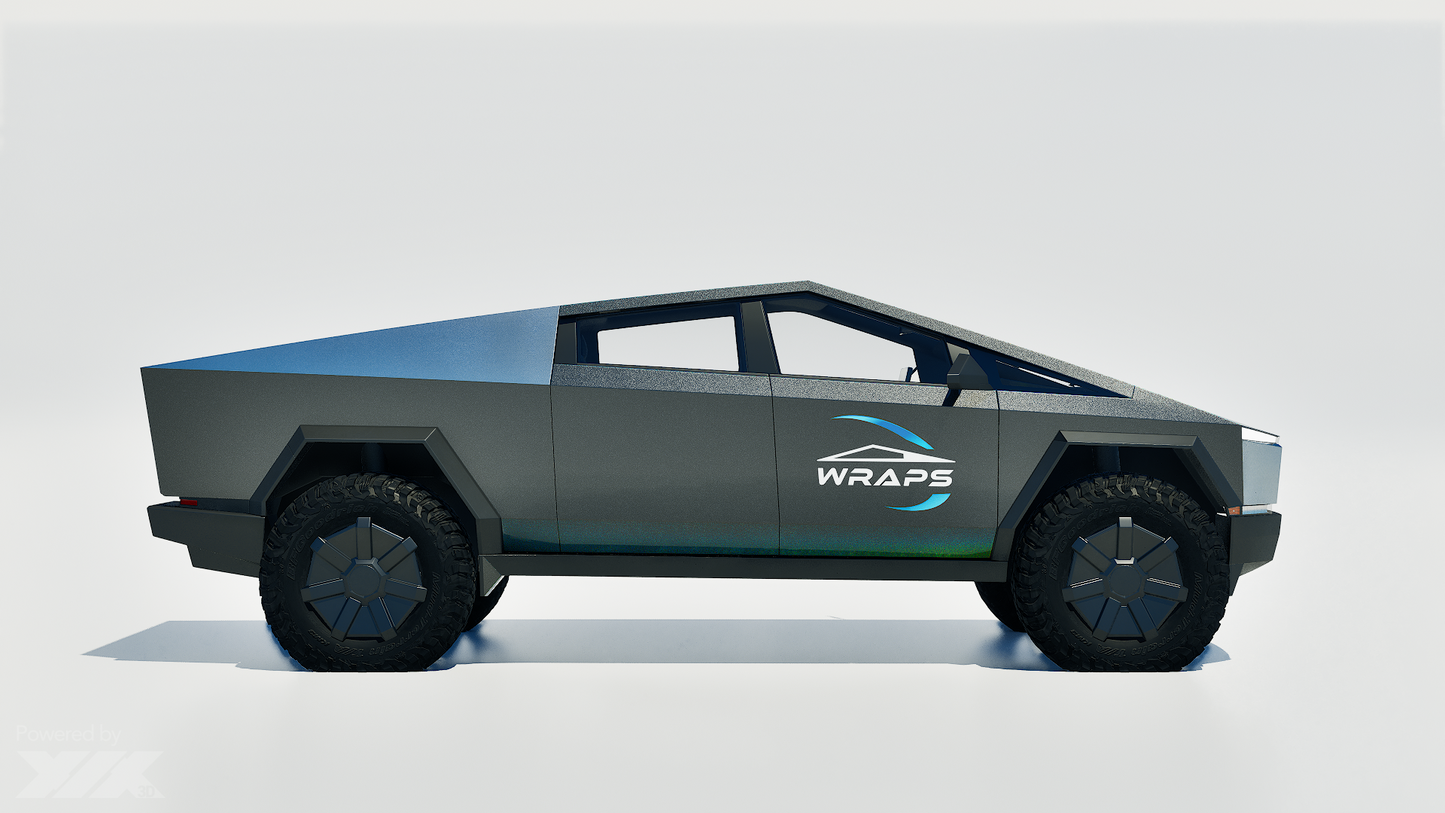 Kit de vinilo precortado para Tesla Cybertruck 2024 en color negro láser colorido 