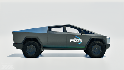 Kit de vinilo precortado para Tesla Cybertruck 2024 en color negro láser colorido 