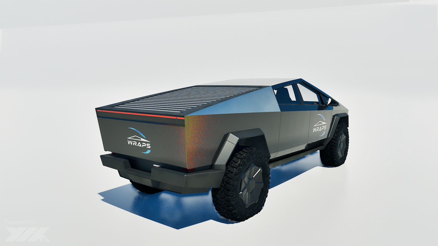 Kit de vinilo precortado para Tesla Cybertruck 2024 en color negro láser colorido 