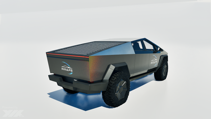 Kit de vinilo precortado para Tesla Cybertruck 2024 en color negro láser colorido 
