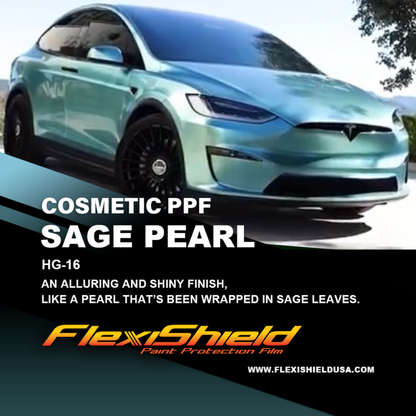 Cybertruck Precut Flexishield HG-16 Sage Pearl Wrap