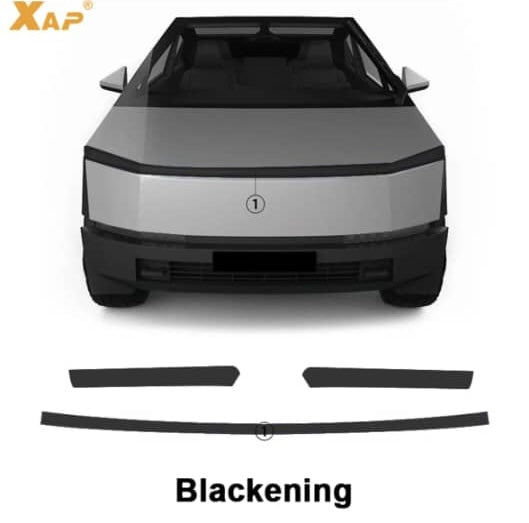 Tesla Cybertruck PPF TPU LightBar/Headlights Smoke Tinted self-healing protective film