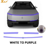 Película protectora para faros delanteros de coche de color blanco a morado, antiarañazos y antiincrustaciones, fotocromática, PPF, de TPU, para Tesla Cybertruck