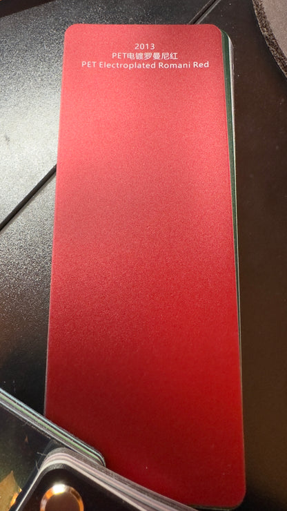 Cybertruck Pre-Cut Vinyl PET “Electroplated Romani Red”