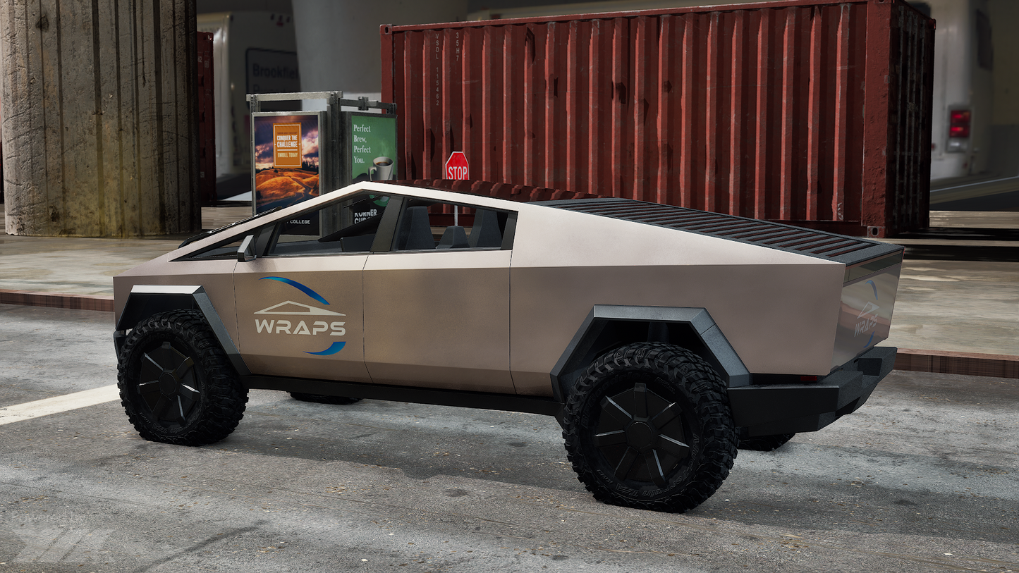 “Liquid Champagne Gold” Tesla Cybertruck 2024  PreCut Wrap Kit PPF