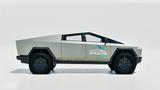 Kit de envoltura precortada para Tesla Cybertruck 2024 en color plata líquida 