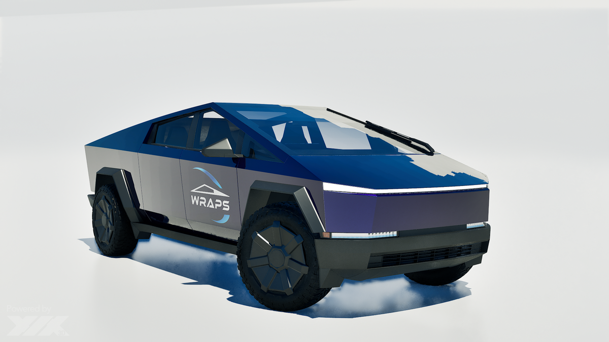 Kit de película protectora de pintura precortada PPF para Tesla Cybertruck 2024 “Royal Indigo” 