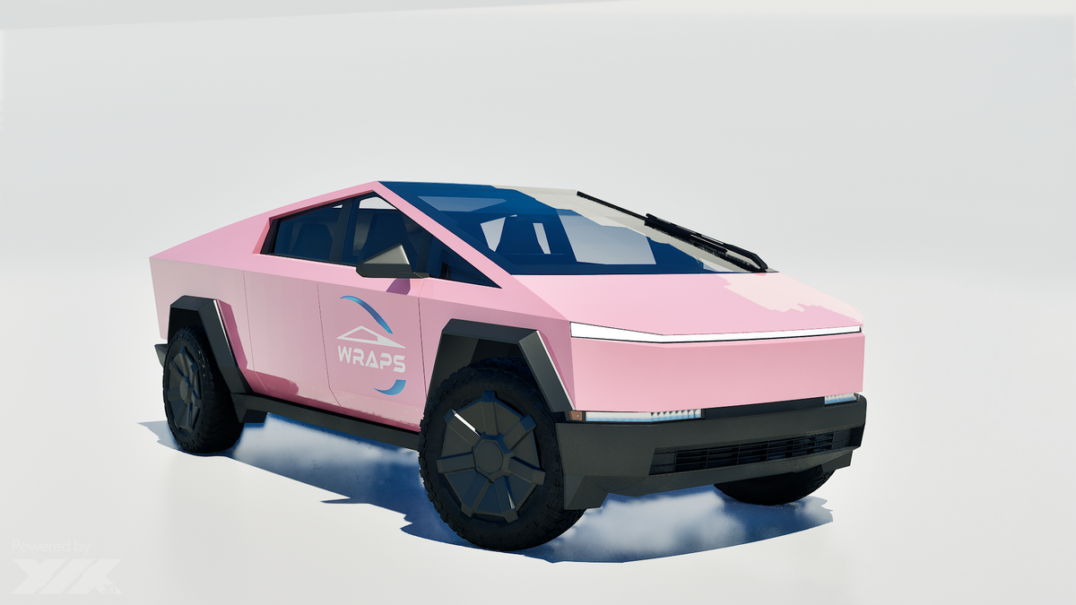 Kit de película protectora de pintura precortada “Sakura Powder” para Tesla Cybertruck 2024 PPF 
