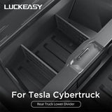 Tesla Cybertruck 2024 lower trunk organizer and partition board for clutter-free travels.