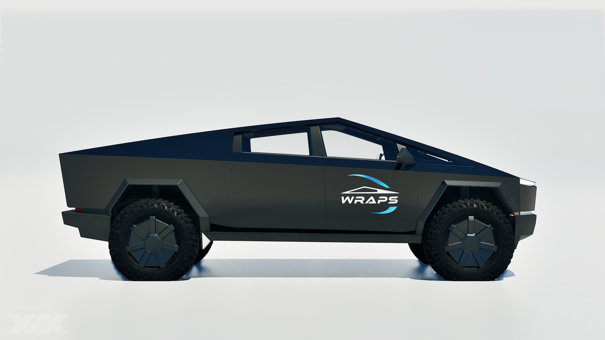 Kit de revestimiento precortado para Tesla Cybertruck 2024 en color negro metalizado superbrillante