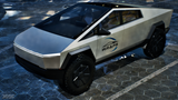 Kit de envoltura precortada para Tesla Cybertruck 2024 en color plateado metalizado superbrillante
