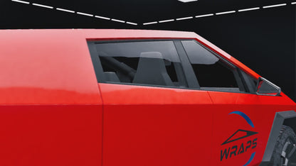 "Crystal Ferrari Red" Cybertruck Pre-Cut Vinyl Wrap