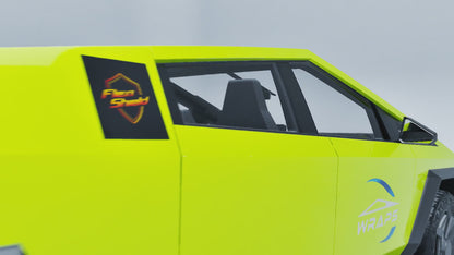 Cybertruck Precut Flexishield CL-04 Acidic Lime Wrap